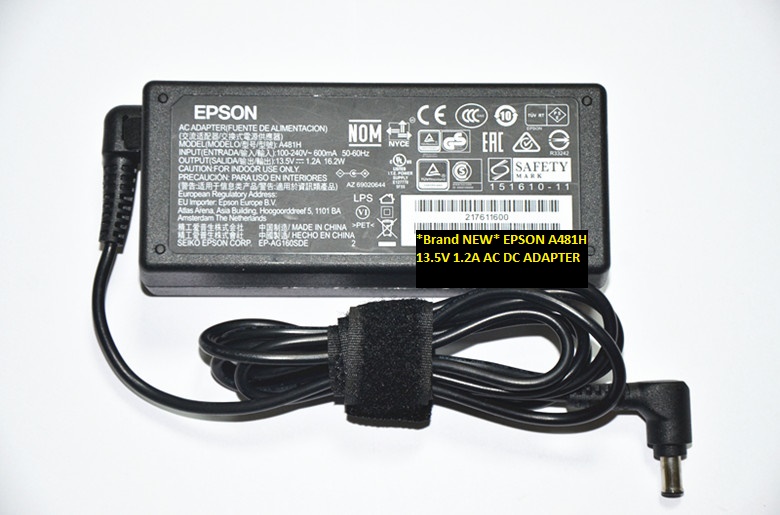 *Brand NEW* EPSON AC DC ADAPTER 13.5V 1.2A A481H 5.5 * 1.5 needle